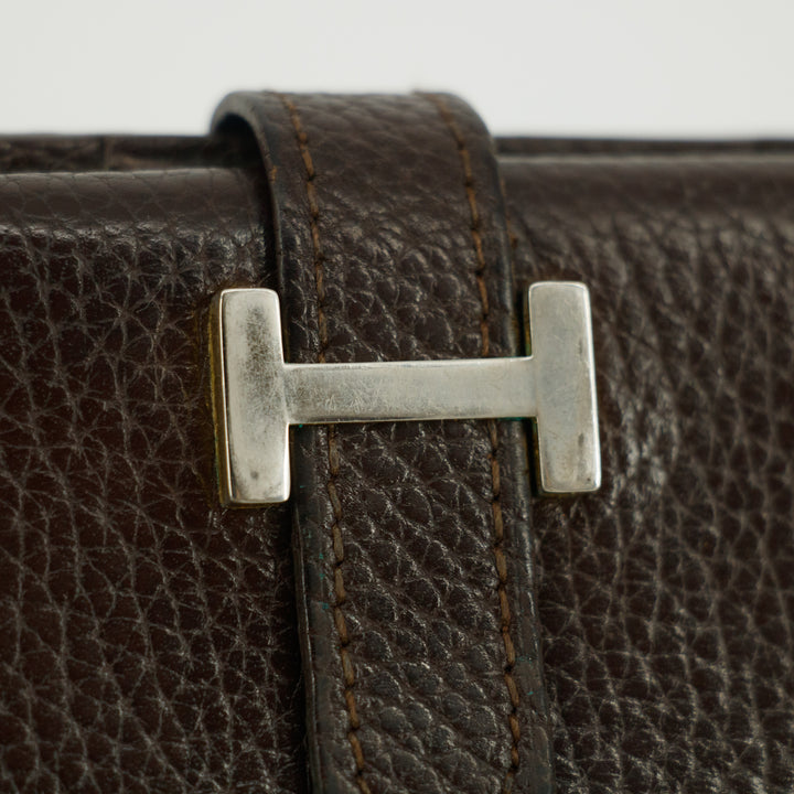 Hermes Brown Leather Long Wallet #5179