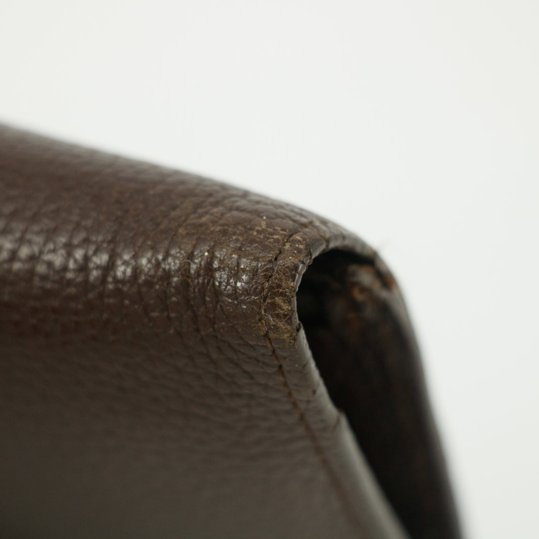 Hermes Brown Leather Long Wallet #5179