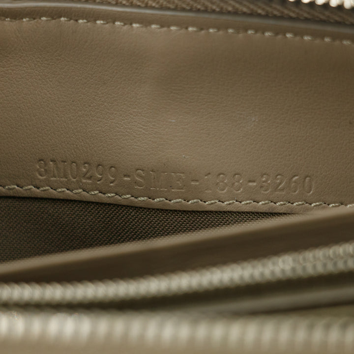 Fendi Grey Leather Zip Around Long Wallet #5189