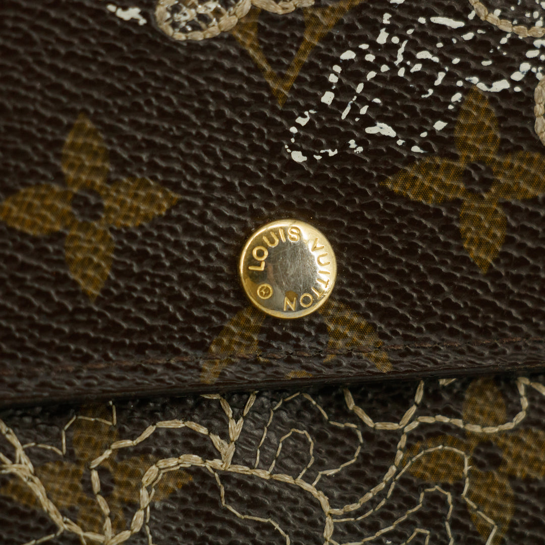 Louis Vuitton Monogram Canvas Dentelle Sarah Long Wallet #5205