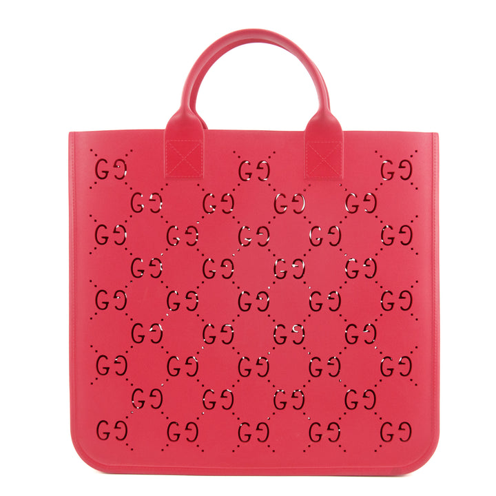 Gucci GG Monogram Rubber Pink Tote  #5273