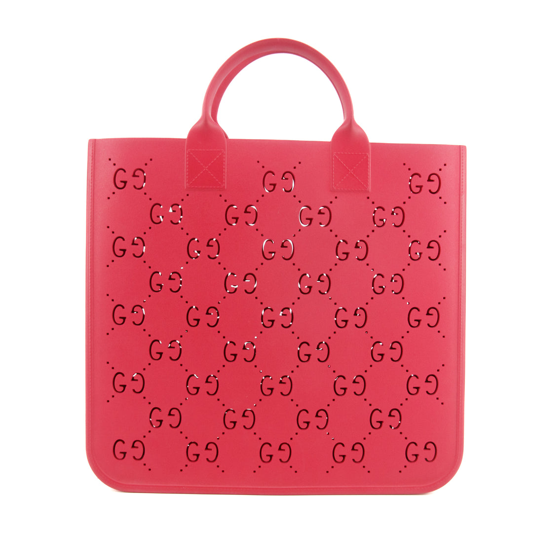 Gucci GG Monogram Rubber Pink Tote  #5273