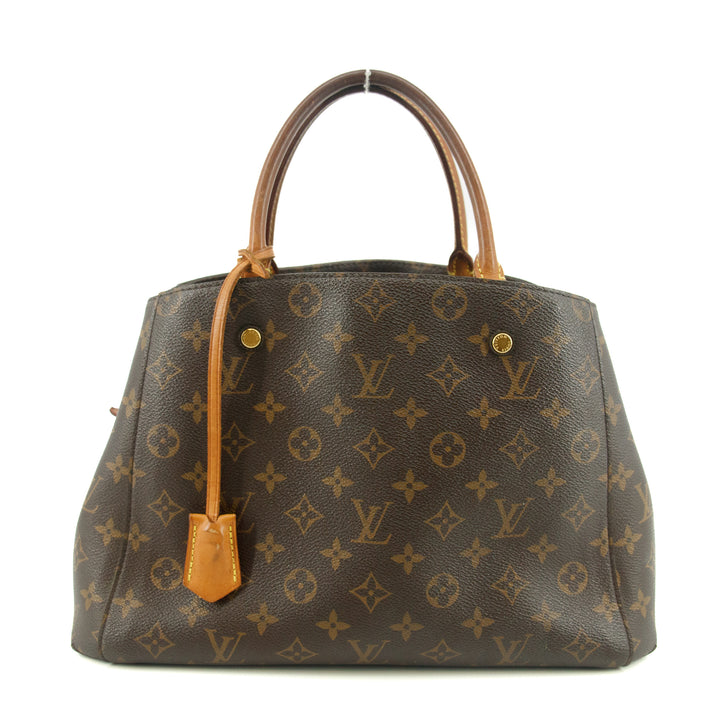 Louis Vuittton Monogram Canvas Brown Montaigne MM Handle Bag #5286