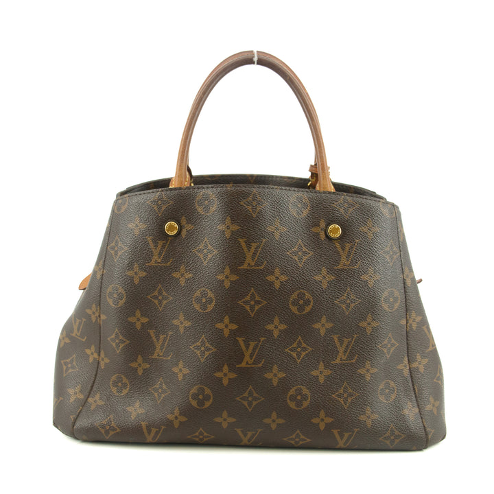 Louis Vuittton Monogram Canvas Brown Montaigne MM Handle Bag #5286