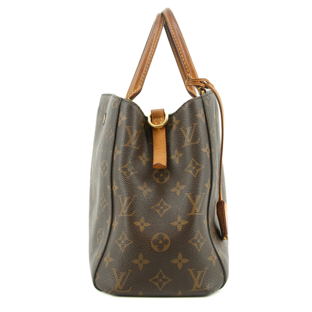 Louis Vuittton Monogram Canvas Brown Montaigne MM Handle Bag #5286