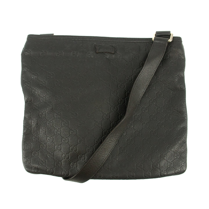 Gucci GG Guccisima Leather Black Slim Messanger Bag #5289