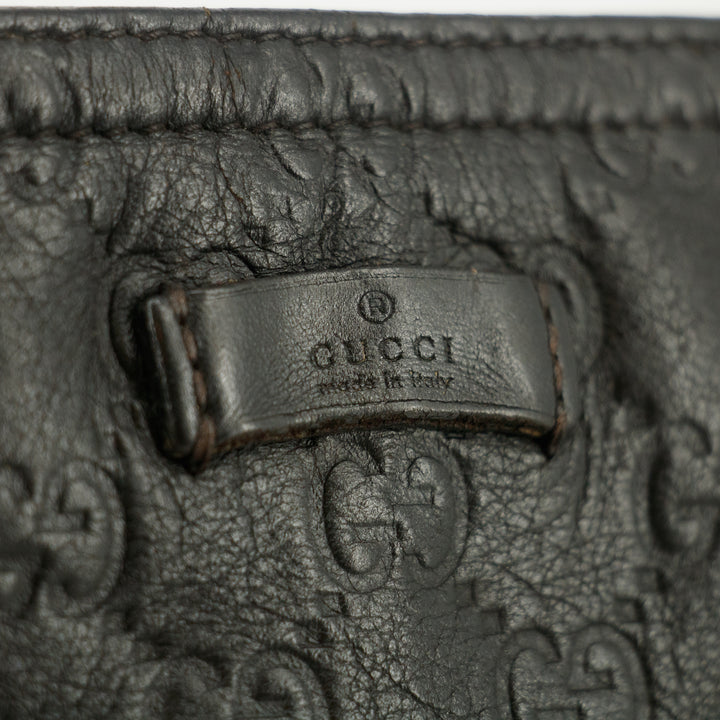 Gucci GG Guccisima Leather Black Slim Messanger Bag #5289