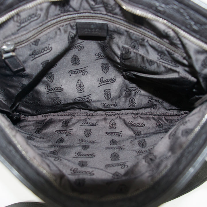 Gucci GG Guccisima Leather Black Slim Messanger Bag #5289