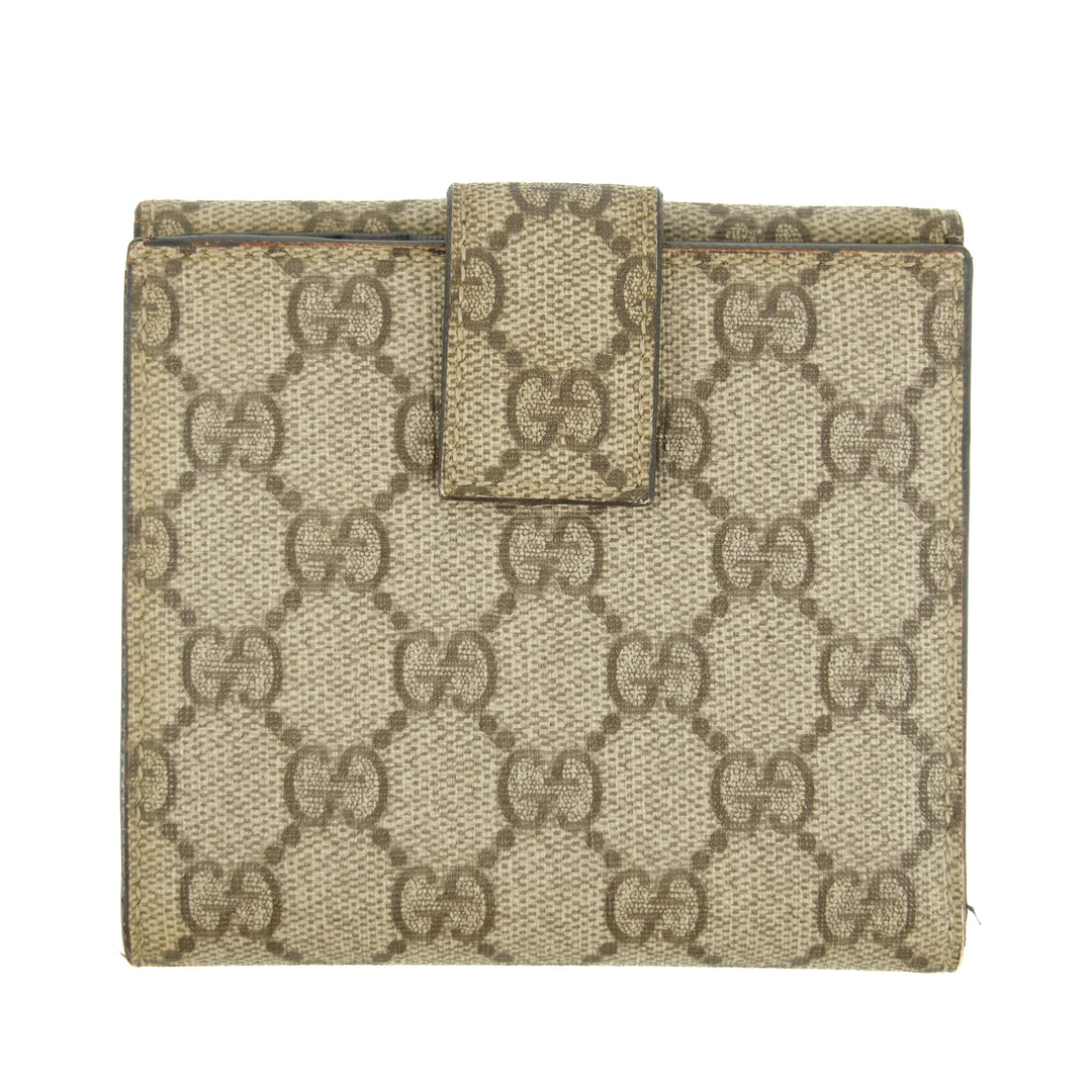 Gucci GG Coated Canvas Brown Compact Wallet #5298