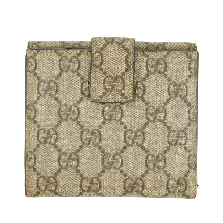 Gucci GG Coated Canvas Brown Compact Wallet #5298