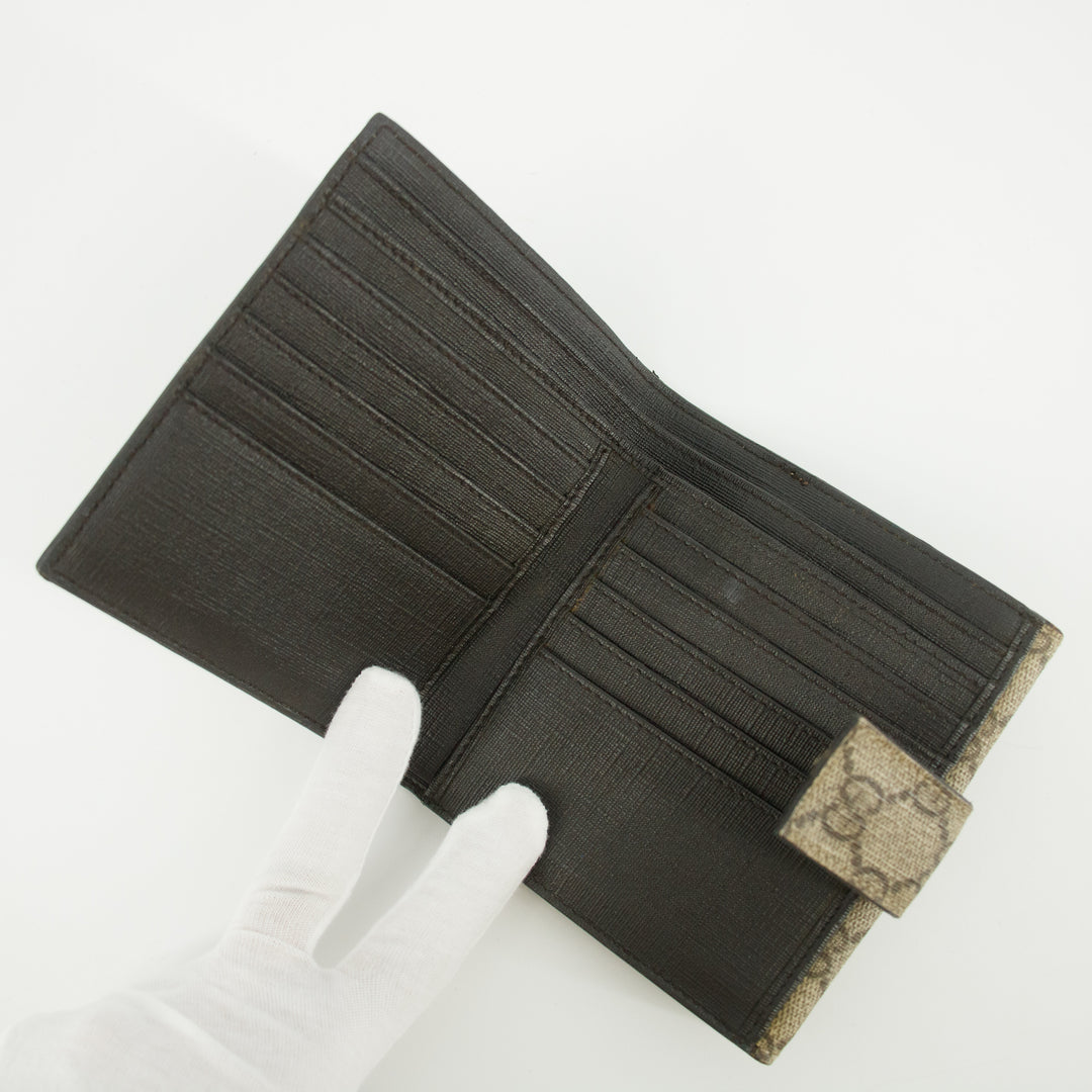 Gucci GG Coated Canvas Brown Compact Wallet #5298