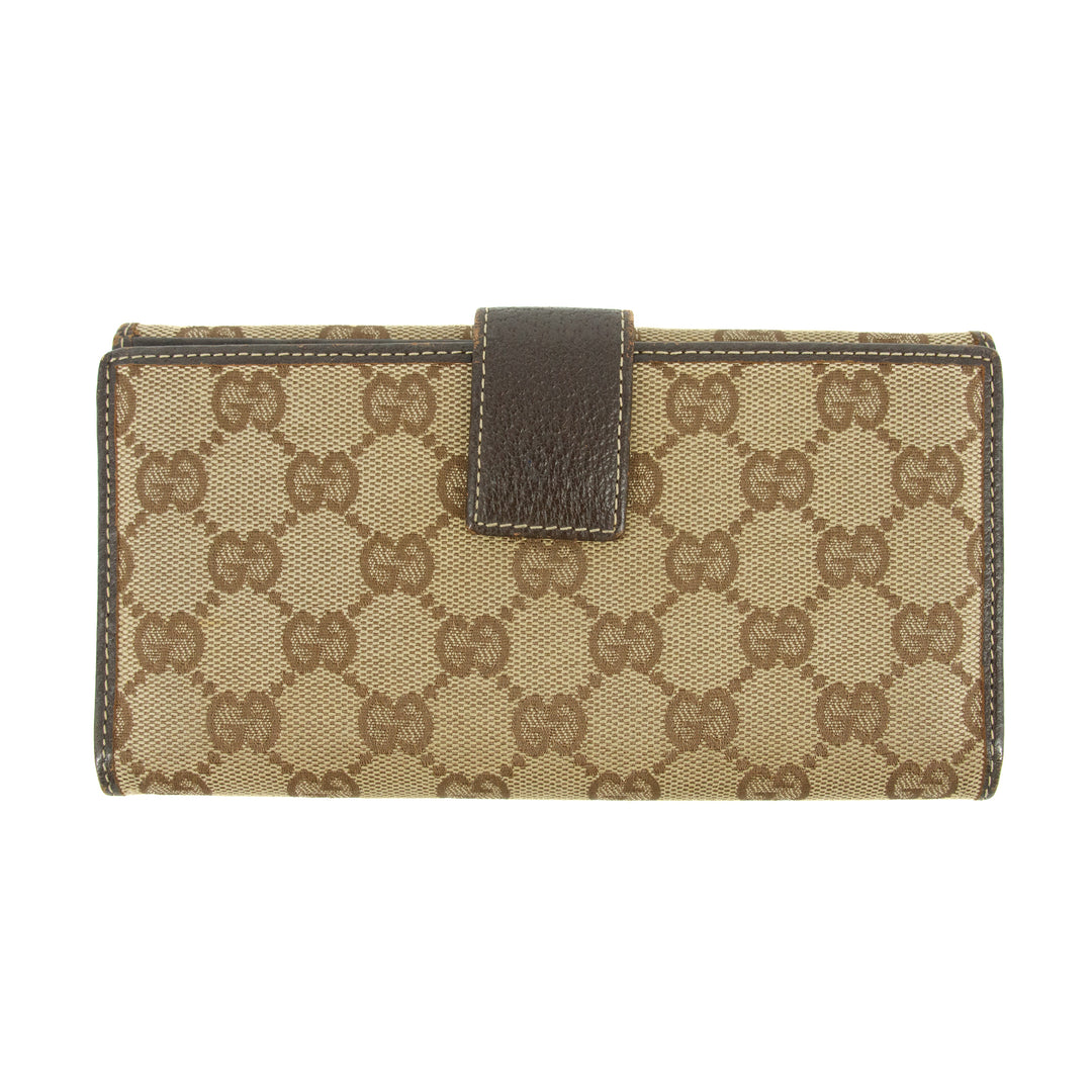 Gucci GG Canvas Sherry Brown Wallet #5299