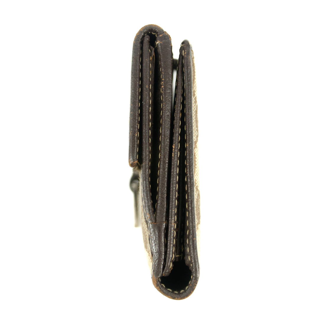 Gucci GG Canvas Sherry Brown Wallet #5299