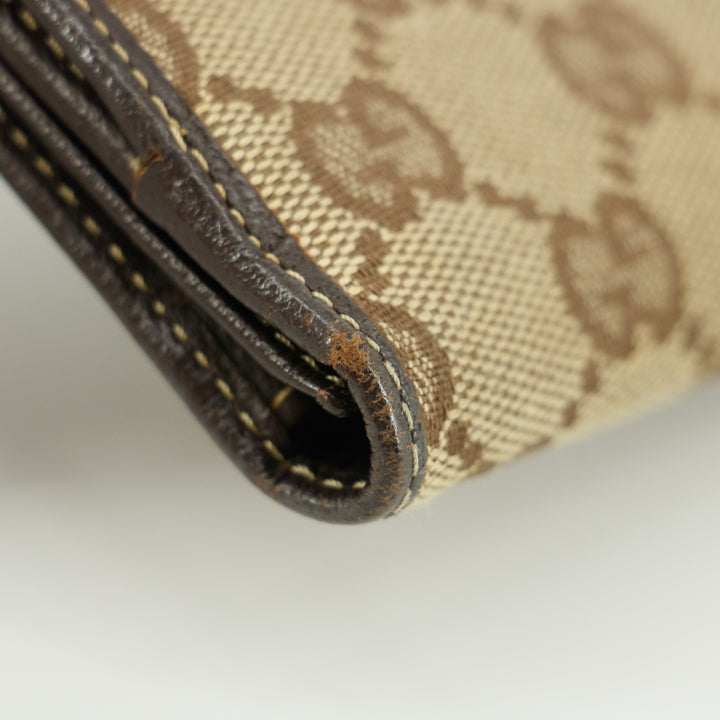 Gucci GG Canvas Sherry Brown Wallet #5299
