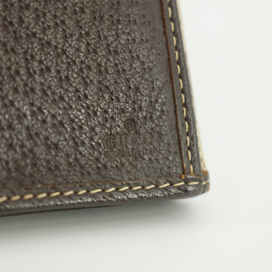 Gucci GG Canvas Sherry Brown Wallet #5299