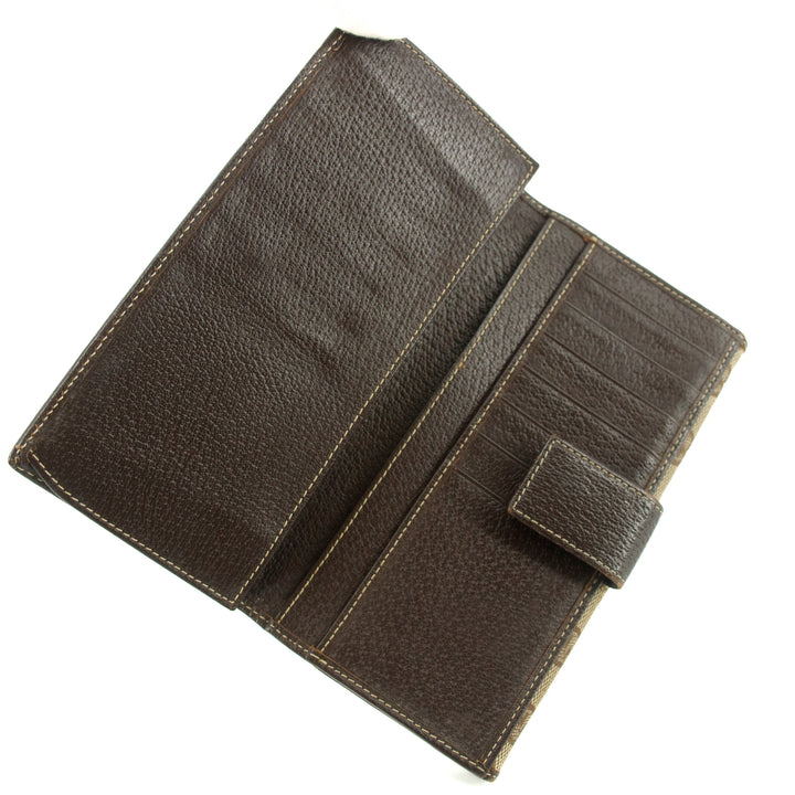 Gucci GG Canvas Sherry Brown Wallet #5299