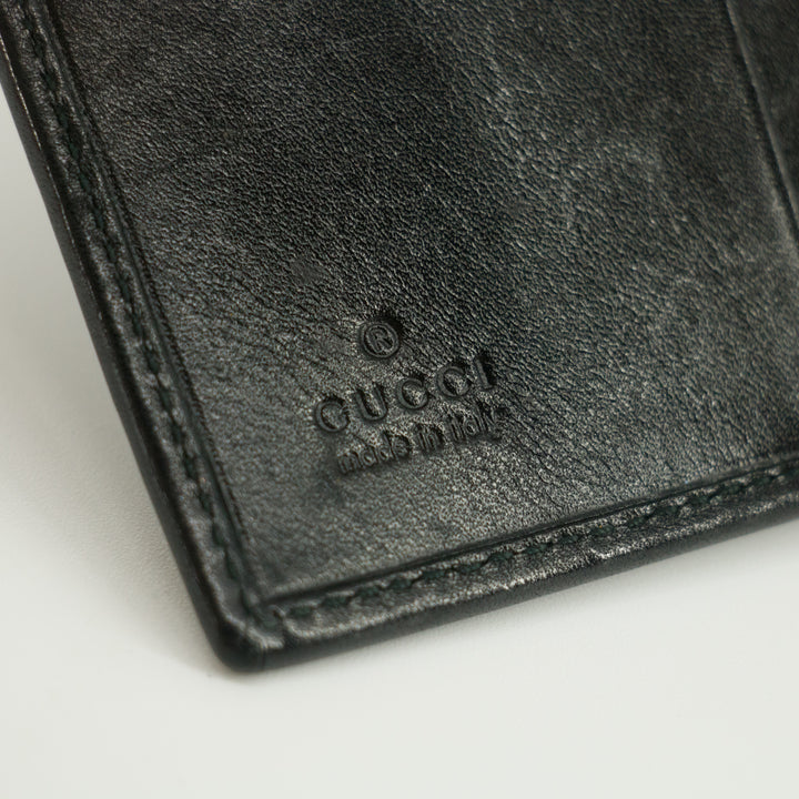 Gucci Sherry Web Black Leather Bifold Wallet #5301