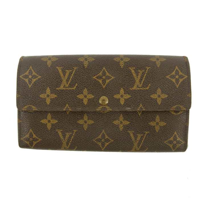 Louis Vuitton Monogram Canvas Brown Sarah Wallet #5365