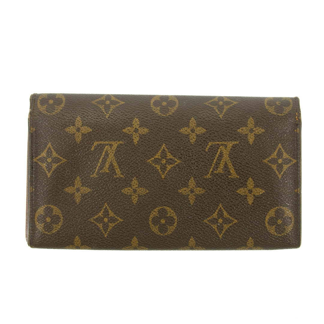 Louis Vuitton Monogram Canvas Brown Sarah Wallet #5365