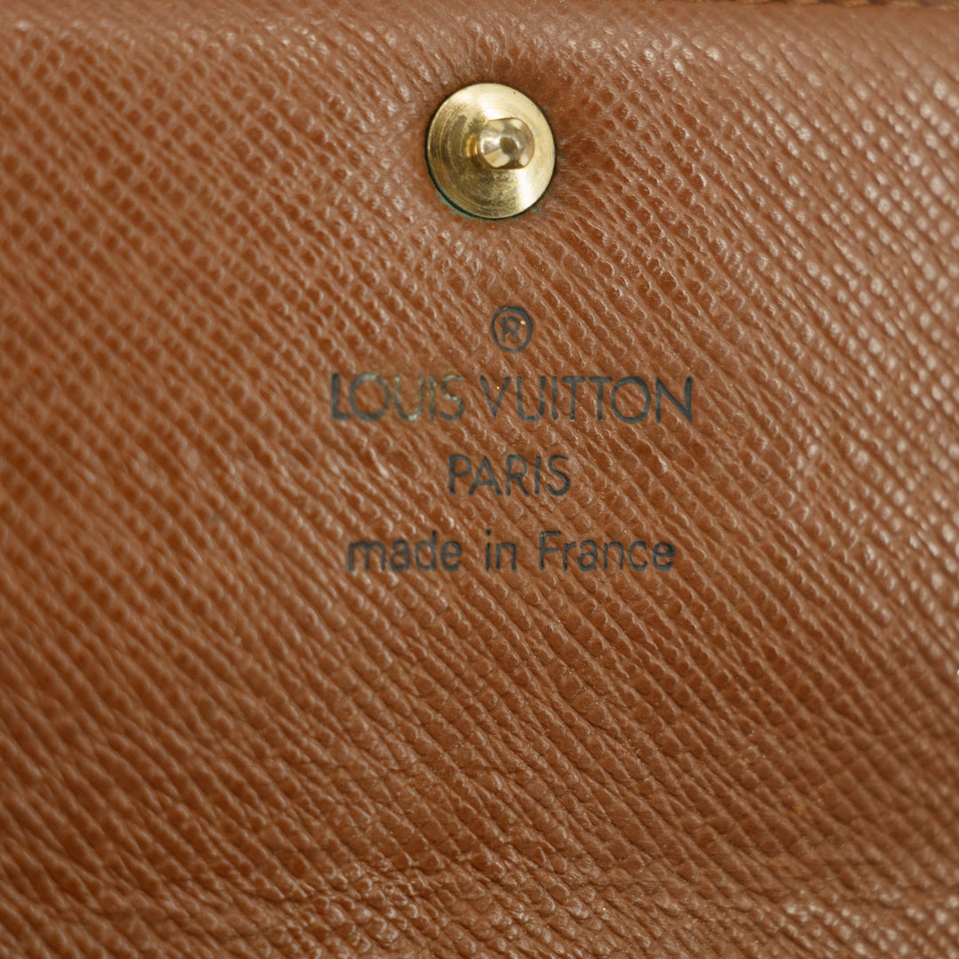 Louis Vuitton Monogram Canvas Brown Sarah Wallet #5365