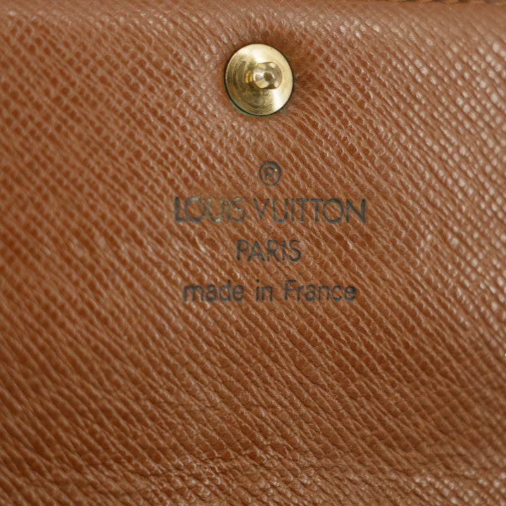 Louis Vuitton Monogram Canvas Brown Sarah Wallet #5365