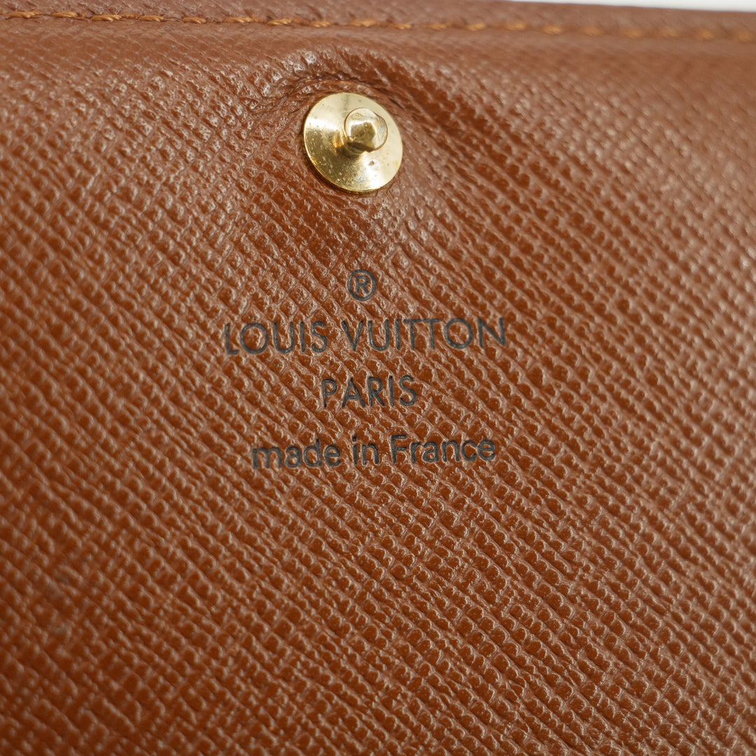 Louis Vuitton Monogram Canvas Brown Porte Tresor Wallet Wallet #5400