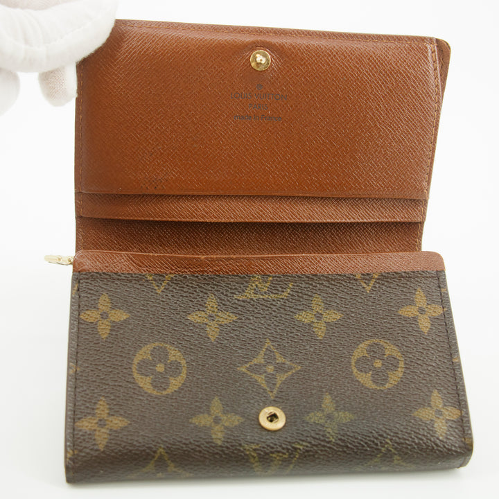 Louis Vuitton Monogram Canvas Brown Porte Tresor Wallet Wallet #5400