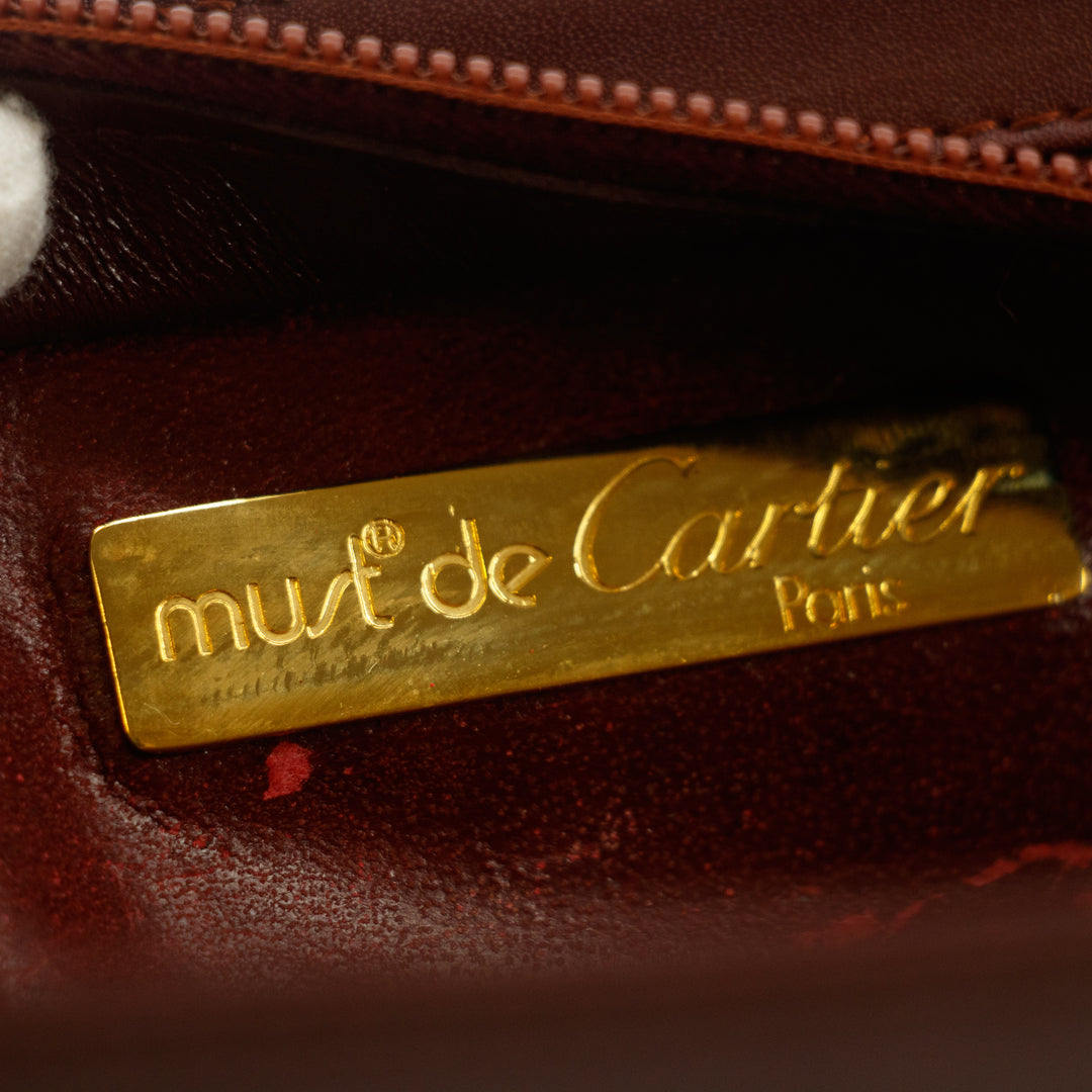 Cartier Must de Cartier Red Leather Portfolio Clutch  #5746