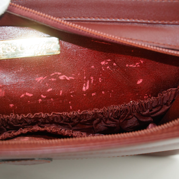 Cartier Must de Cartier Red Leather Portfolio Clutch  #5746