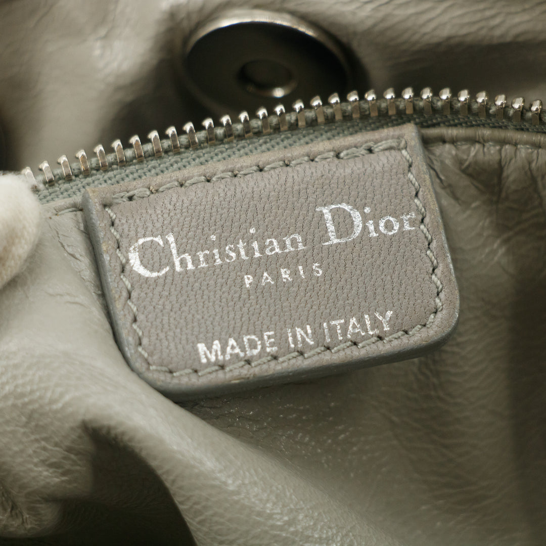 Christian Dior Lady Dior Grey Leather Tote Bag #5764