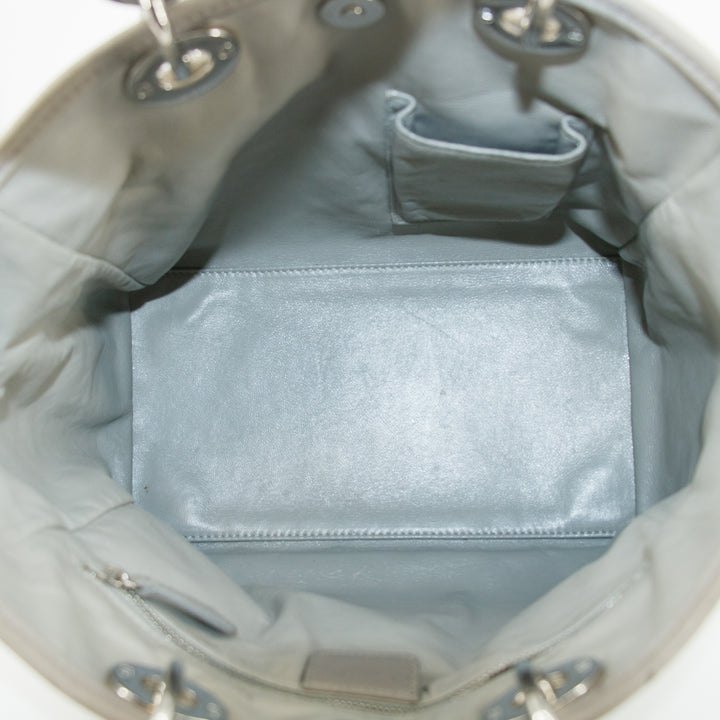 Christian Dior Lady Dior Grey Leather Tote Bag #5764