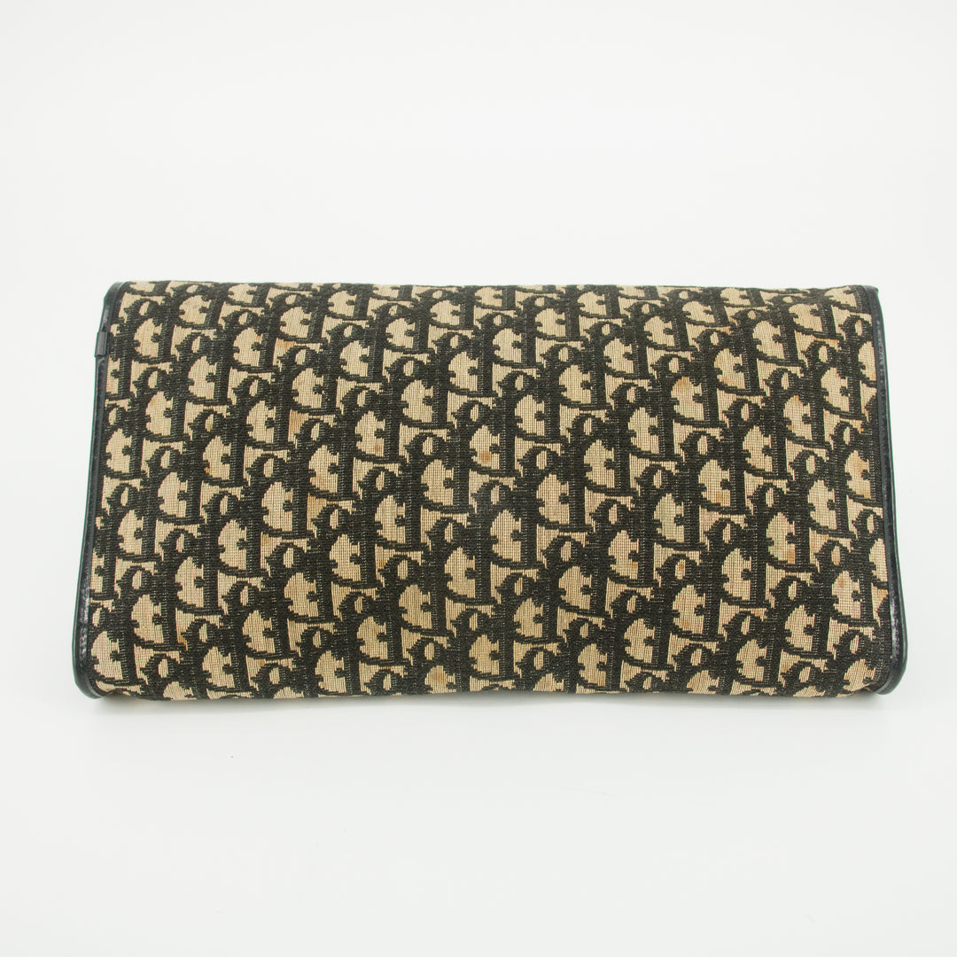 Christian Dior Monogram Canvas Navy Clutch #5873