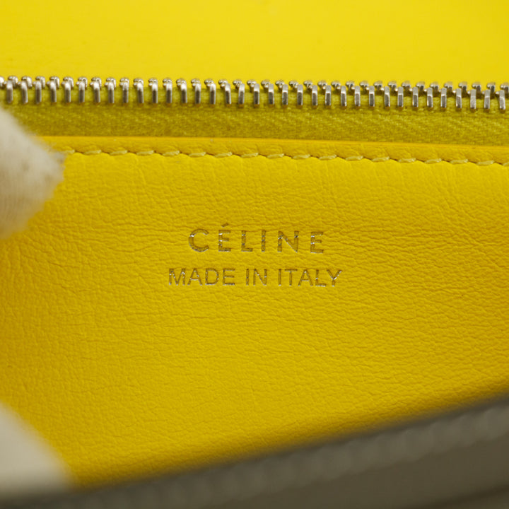 Celine Long Flap Calfskin Leather Grey Wallet #5874