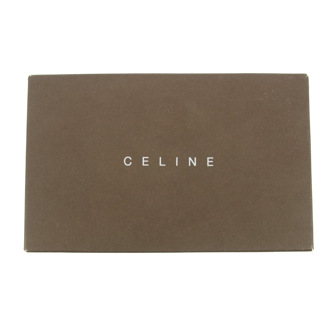 Celine Long Flap Calfskin Leather Grey Wallet #5874