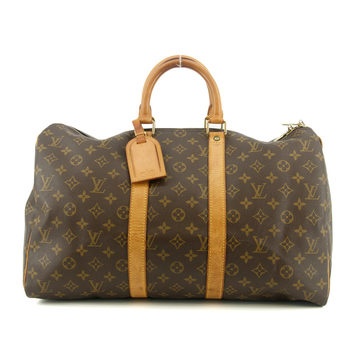 Louis Vuitton Monogram Canvas Brown Keepall 45 Boston Bag #6027