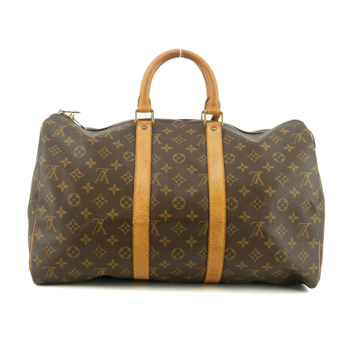 Louis Vuitton Monogram Canvas Brown Keepall 45 Boston Bag #6027
