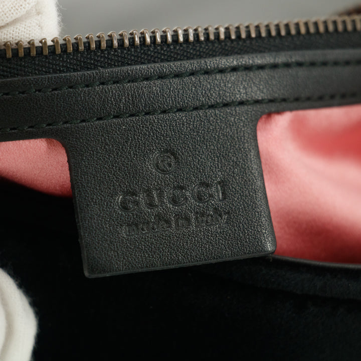 Gucci Black Velvet Loved Embroidered Marmont Shoulder Bag #6091