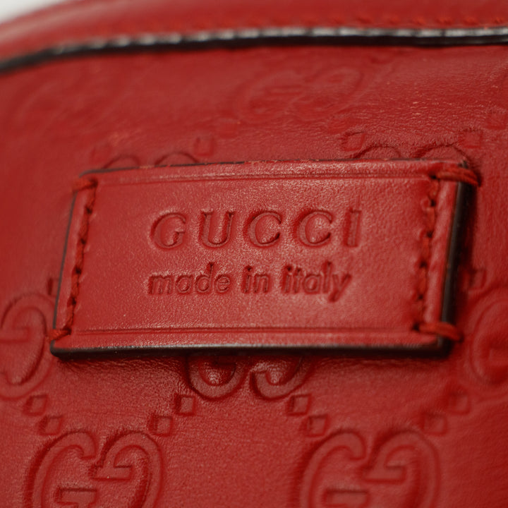 Gucci Red Guccisima Leather Backpack #7692