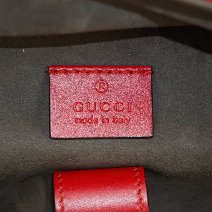 Gucci Red Guccisima Leather Backpack #7692