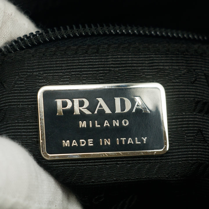 Prada Gray Canvas Crossbody Bag #7694