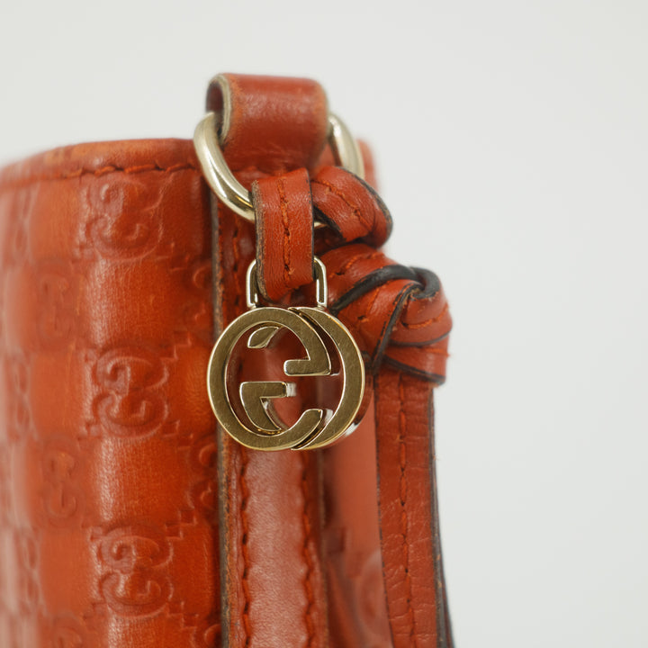 Gucci Orange Micro Guccisima Interlocking G Leather Long Wallet #7699