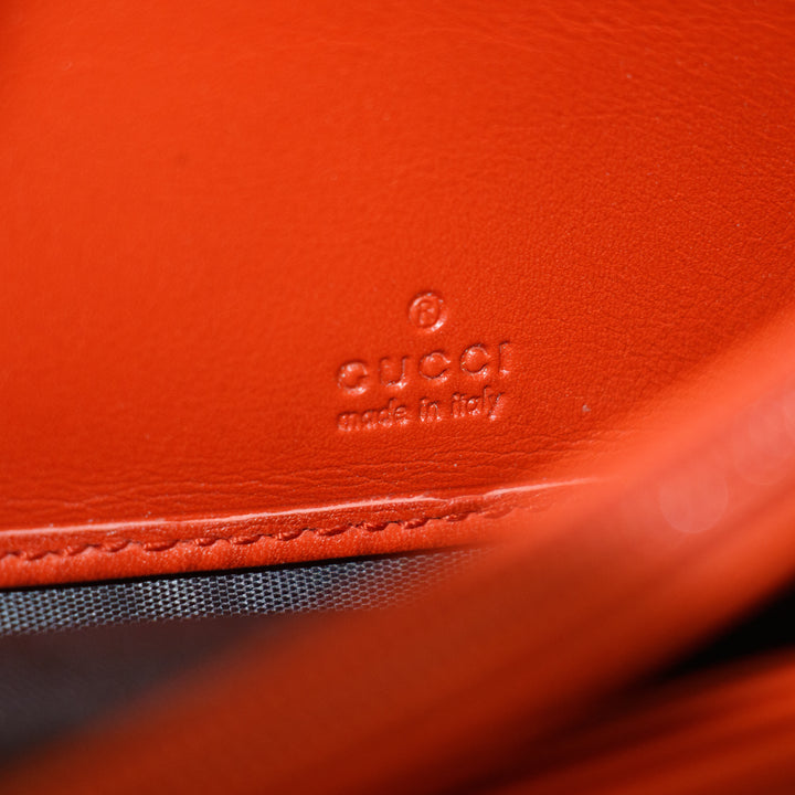 Gucci Orange Micro Guccisima Interlocking G Leather Long Wallet #7699