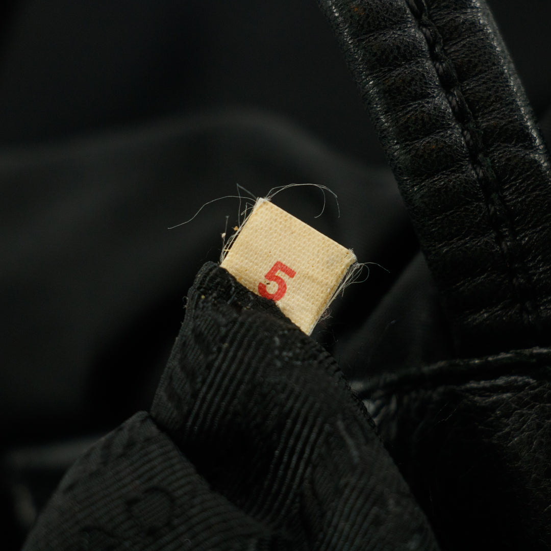 Prada Black Tessuto Nylon x Leather Shoulder Bag #7704