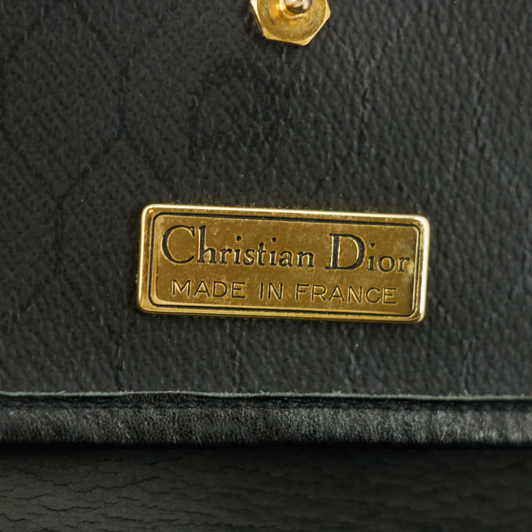 Christian Dior Black Honeycomb PVC Crossbody Bag #8508