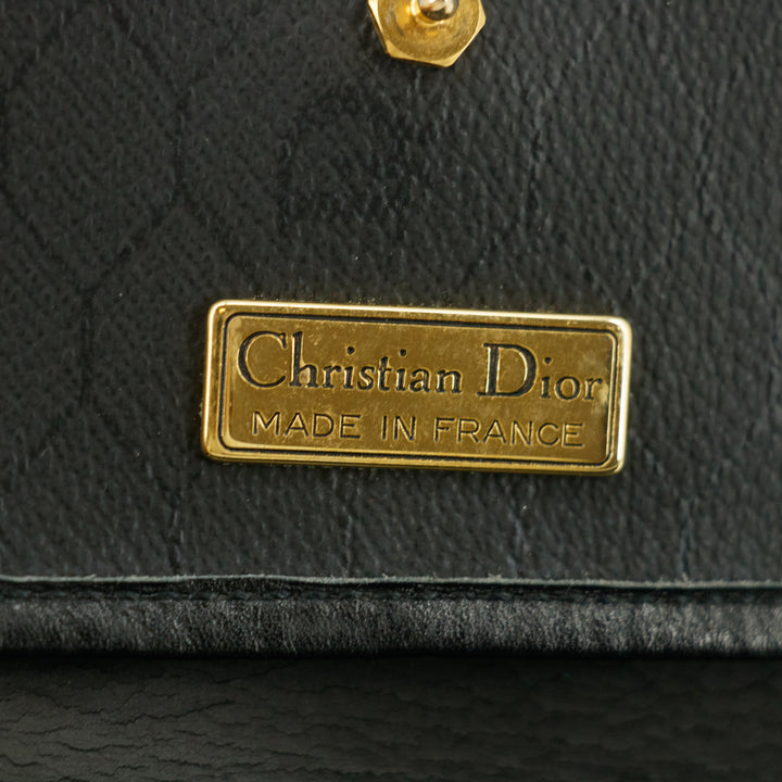 Christian Dior Black Honeycomb PVC Crossbody Bag #8508