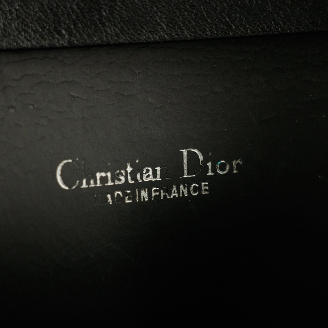 Christian Dior Black Honeycomb PVC Crossbody Bag #8508