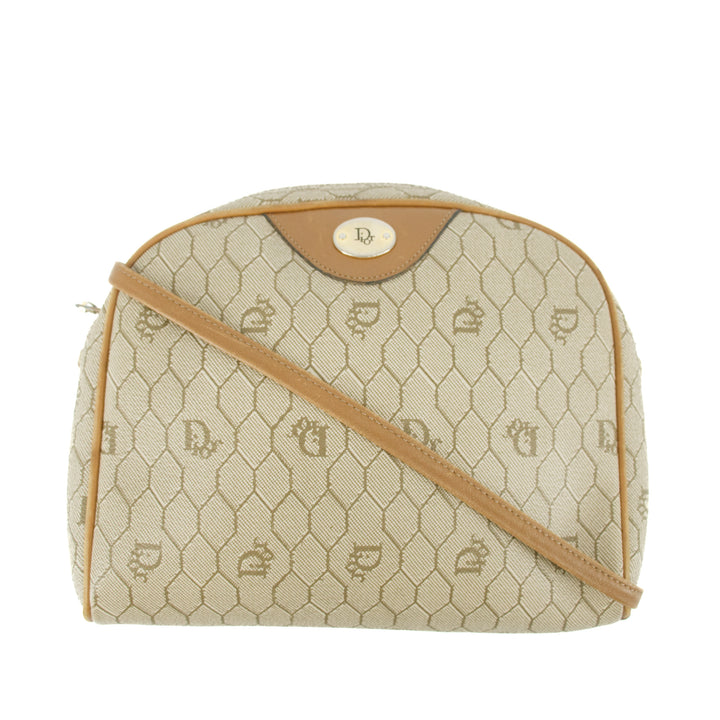 Christian Dior Honeycomb Shoulder Bag PVC Beige x Brown #8525