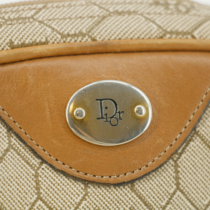 Christian Dior Honeycomb Shoulder Bag PVC Beige x Brown #8525