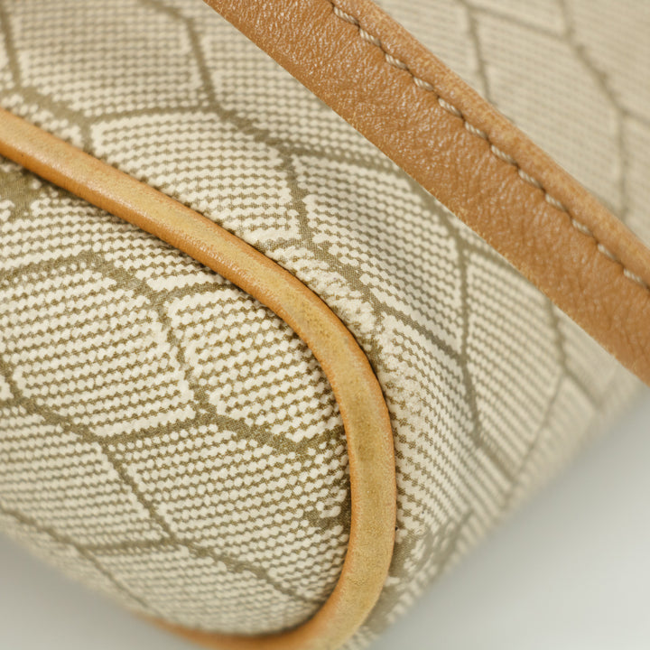 Christian Dior Honeycomb Shoulder Bag PVC Beige x Brown #8525