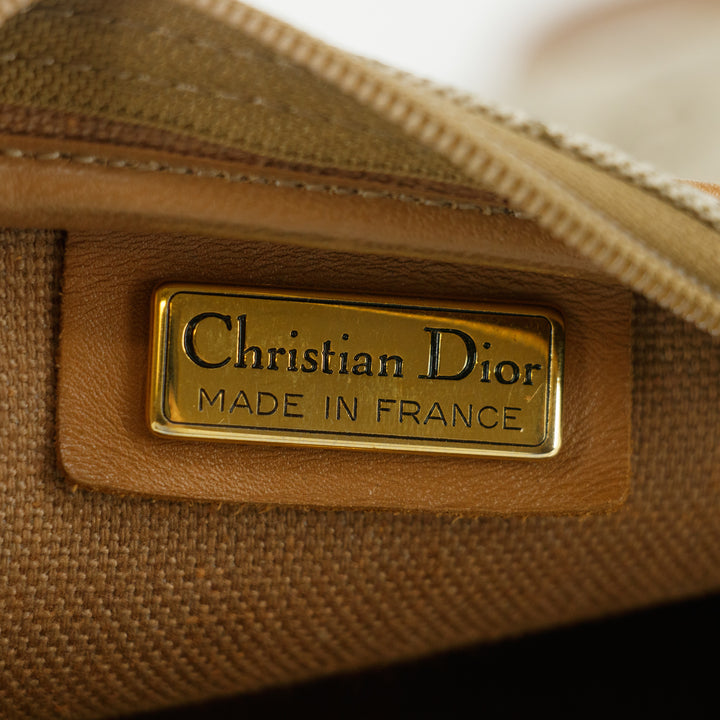Christian Dior Honeycomb Shoulder Bag PVC Beige x Brown #8525